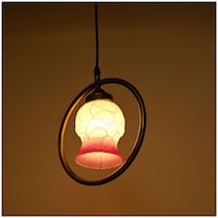 Picture of Afast Decorative Round Ceiling Light with Glass Shade, AFST800665, 22.5 x 102.5cm, White & Pink