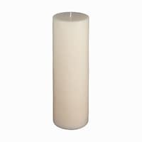 C&H Pillar Round Unscented Candle, Ivory