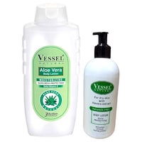 Picture of Buymoor Aloe Vera Winter Protection Body Lotion, Pack of 2, 650ml+300ml