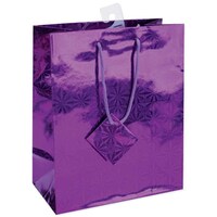Picture of Holographic Glossy Gift Bags Assortment, 7x9in, 2 Each of 6 Colors