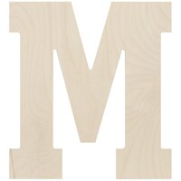 Picture of Mpi Baltic Birch Collegiate Font Letters & Numbers, 13inch, M