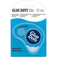 Picture of Glue Dots Permanent Disposable Dispenser, 3/8in, 200 Clear Dots
