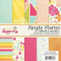 Simple Stories Double Sidedpaper Pad, Sunshine & Hap, 6x6inch, 24Packs
