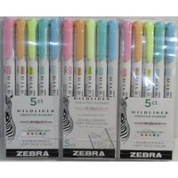 Zebra Pen Mildliner Double Ended Highlighter, Multicolors, Pack of 15Pcs