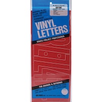Duro Permanent Adhesive Vinyl Numbers, 6inch, Red, 48Packs