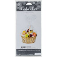 Picture of Creative Converting Cello Basket Bag, 24x25in - Clear