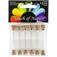 Midwest Design Mini Glass Vials with Corks, 1ml, Pack of 12