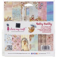Picture of Dress My Crafts Single-Sided Paper Pad, 6X6in, Pack Of 24, Nutty Buddy