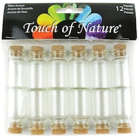 Midwest Design Mini Glass Vials with Corks, 1.75in, Pack of 12