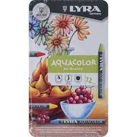 Picture of Lyra Aquacolor Water-Soluble Wax Crayons, 12Sets