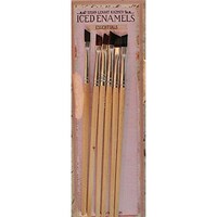 Picture of Ice Resin Angled Brushes, 6Packs, Brown