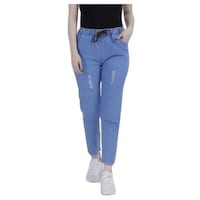 Picture of Karvaan Fashion Girls Ankle Fit Stylish Jeans, Blue