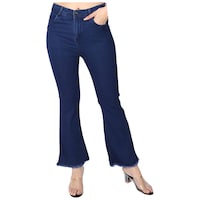 Holy Chiks Women's High Waist Bellbottam Jeans, HC0738158