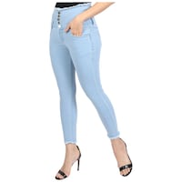 Picture of Holy Chiks Women's High Waist Furr Jeans, HC0738605