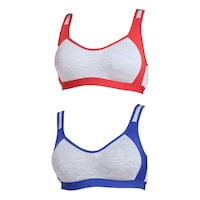 Picture of Fims Women's Cotton Cup B Sports Bra, NKR65821, Pack of 2