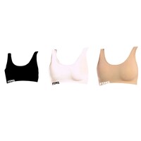 Picture of Fims Women's Cotton Cup B Air Bra, NKR65846, Multicolour, Pack of 3