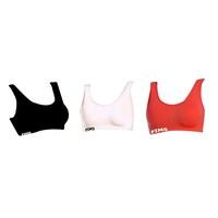 Picture of Fims Women's Cotton Cup B Air Sports Bra, NKR65853, Multicolour, Pack of 3