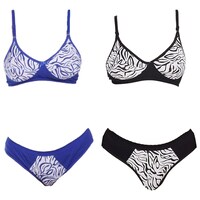 Picture of FIMS Women's Cotton Tiger Printed Bra & Panty Set, NKR84461, Pack of 2