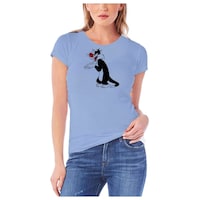 Picture of Nxt Gen Women's Cartoon Printed Round Neck Solid T-Shirt, TNG15754