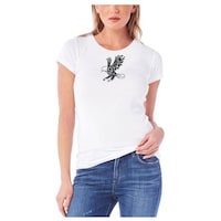 Picture of Nxt Gen Casual Wear Printed Women T-Shirt, TNG16226, White