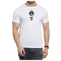 Nxt Gen Men's Cartoon Printed Round Neck T-Shirt, TNG15922, White