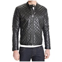 SkinOutfit Men Lambskin Genuine Leather Jacket, SO738352, Kyler Black