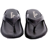 Empression Men's Air Max Leather Sandal Shoe, EMPS805655, Black