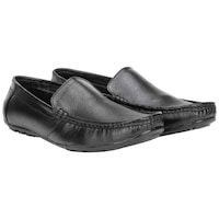 Empression Men's Leather Slip On Shoes, EMPS805682, Black