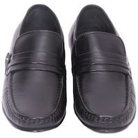 Empression Men's Leather Loafer Shoes, EMPS805708, Black