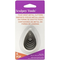 Picture of Polyform Premo Sculpey Graduated Cutter Set, Pack Of 6, Tear Drop