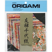 Aitoh Origami Paper, 4X4in, Pack Of 40, Yuzen Washi Chiyogami