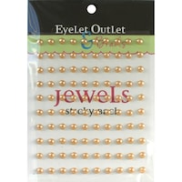 Eyelet Outletbling Self Adhesive Pearls, 5Mm, Pack Of 100, Brown