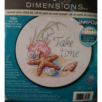 Picture of Dimensions Learn-A-Craft Counted Cross Stitch Kit, Take Time, 6"
