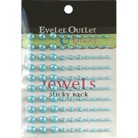 Eyelet Outletbling Self Adhesive Pearls Multi Size, Pack Of 100, Blue