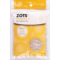 Zots Singles Clear Adhesive Dots-3-D 1/2in X 1/8in Thick 12