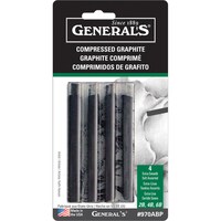 Picture of General Pencil Compressed Graphite Sticks, Pack Of 4, Black, 2B, 4B & 6B
