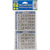 Picture of Crafty Dab Primo Bingo Game Sheets, 4X8inch, 1pack of 25, 250 Games
