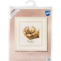Picture of Vervacolittle Feet Birth Record On Aida Counted Cross Stitch Kit, 7.6X6in,