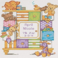 Picture of Dimensions Counted Cross Stitch Kit Baby Drawers Birth Record Baby