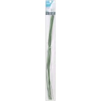 Panacea-Cloth Covered Stem Wire 18 Gauge 18" Pack Of 12, Green