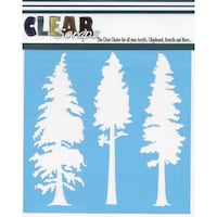 Clear Scraps Stencils, 6X6in, Pine Trees