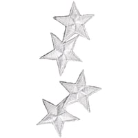 Wrights Iron-On Appliques, Pack Of 4, White Stars