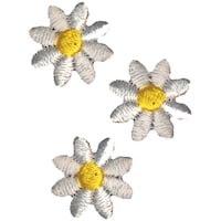Wrights Yellow And White Daisy Flower Applique Clothing Iron On Patches