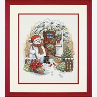 Picture of Dimensions Cross Stitch Kit, Garden Shed Snowman Cardinal Birds