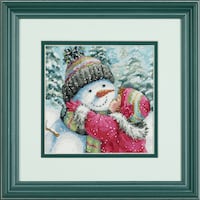Picture of Dimensions A Kiss For Snowman Cross Stitch Kit