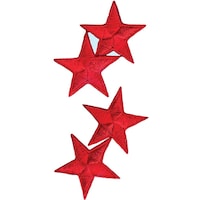 Wrights Iron-On Appliques, Pack Of 4, Red Stars