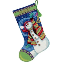 Picture of Dimensions Needlecrafts Needlepoint, Happy Snowman Stocking