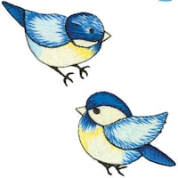 Wrights Iron-On Appliques, Pack Of 2, Blue Birds