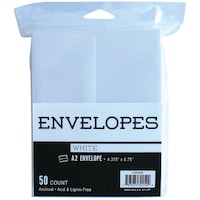 Picture of Leader A2 Envelopes, White, 4.375"X5.75", Pack Of 50