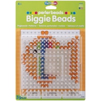 Perler Biggie Beads Pegboards, Pack Of 2, Square Clear